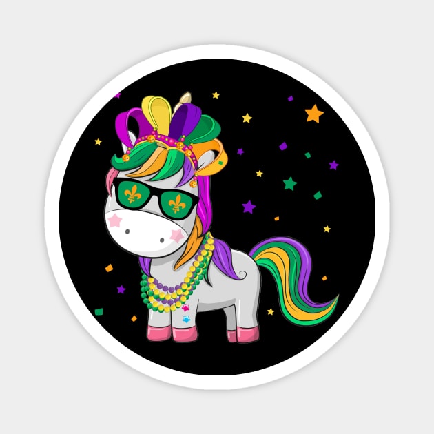 Mardi Gras Unicorn Magnet by Danielsmfbb